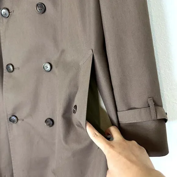 Vintage Christian Dior Monsieur Brown Trench Coat Men's Size Large Streetwear